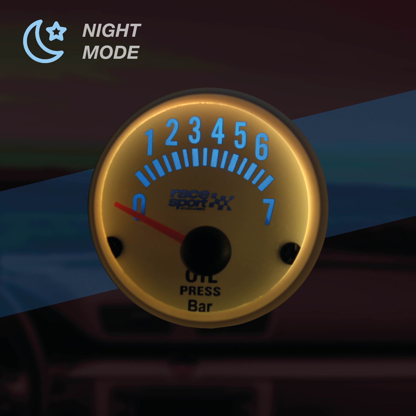 MANÓMETRO PRESSÃO ÓLEO Analógico RACE SPORT