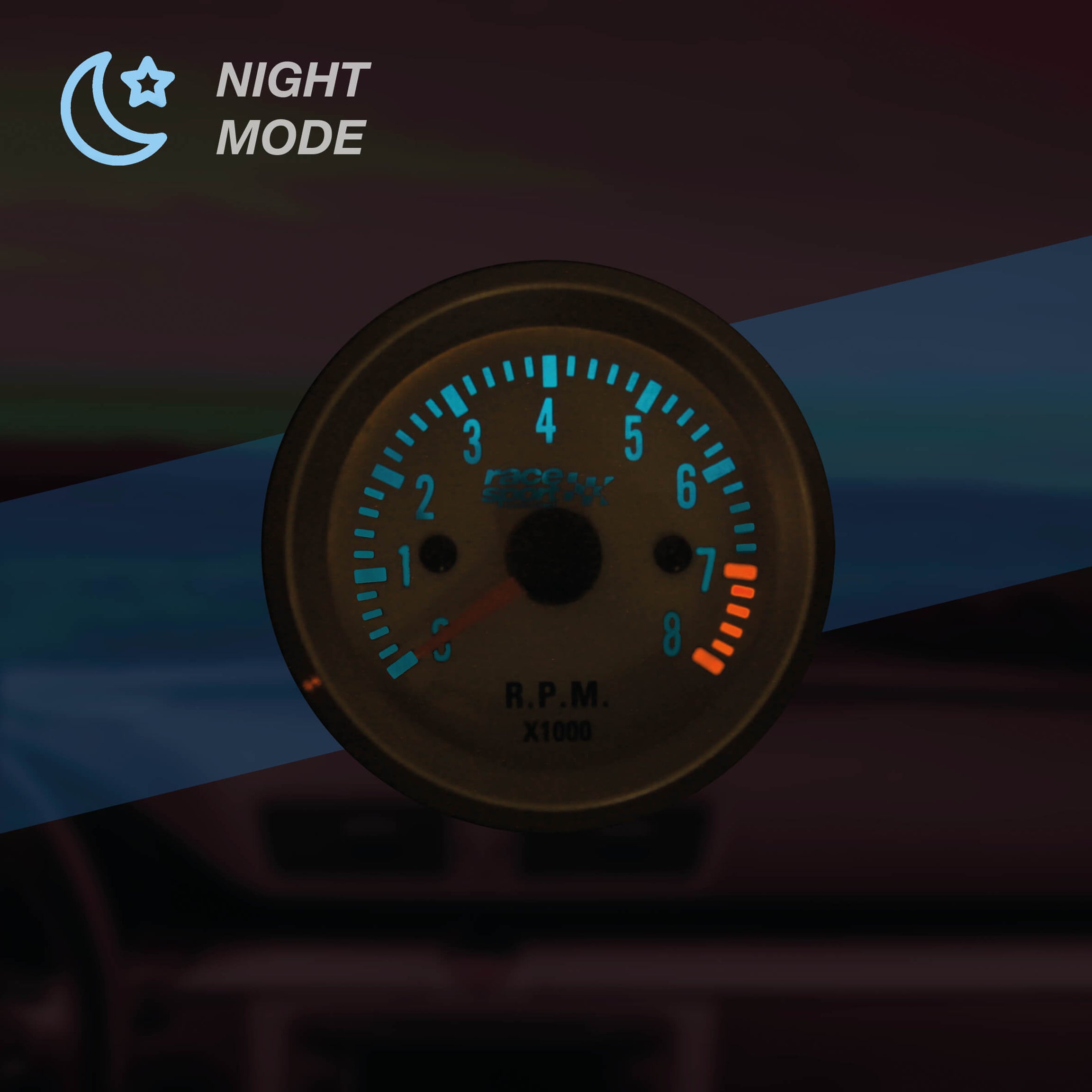 TACÓMETRO CONTA ROTAÇÕES  270º Analógico RACE SPORT