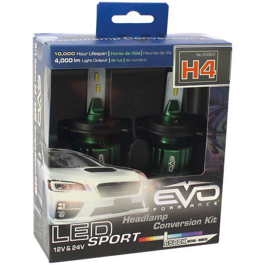 Kit Conversão EVO SPORT LED H4  6000 K 2 Peças
