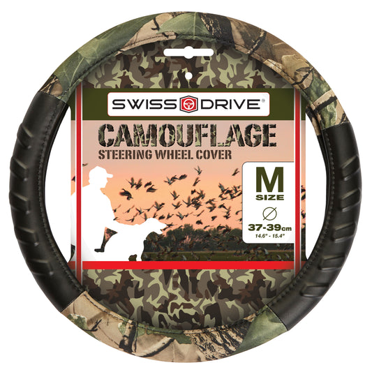 Capa de Volante AUTO "CAR+" Padrão Camuflado Tamanho M 37-39 cm