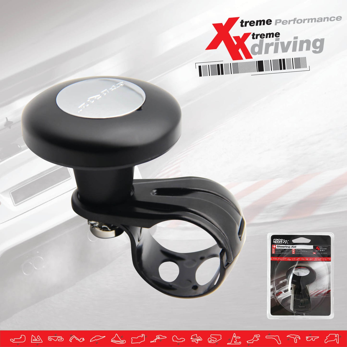 Auxiliar de Direção Universal para Volante " Moon Shape" RACE SPORT 1 Peça