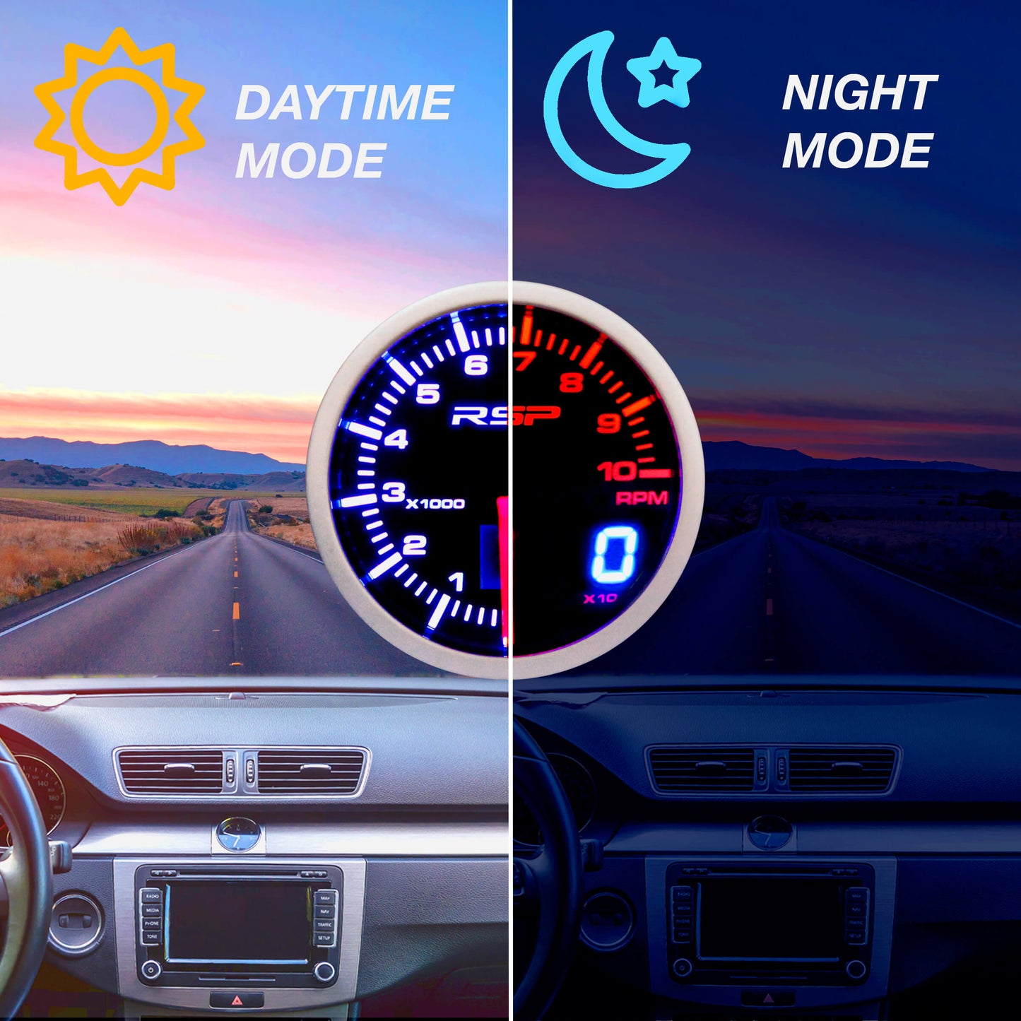 TACÓMETRO CONTA ROTAÇÕES Digital  (0-10 000 RPM)