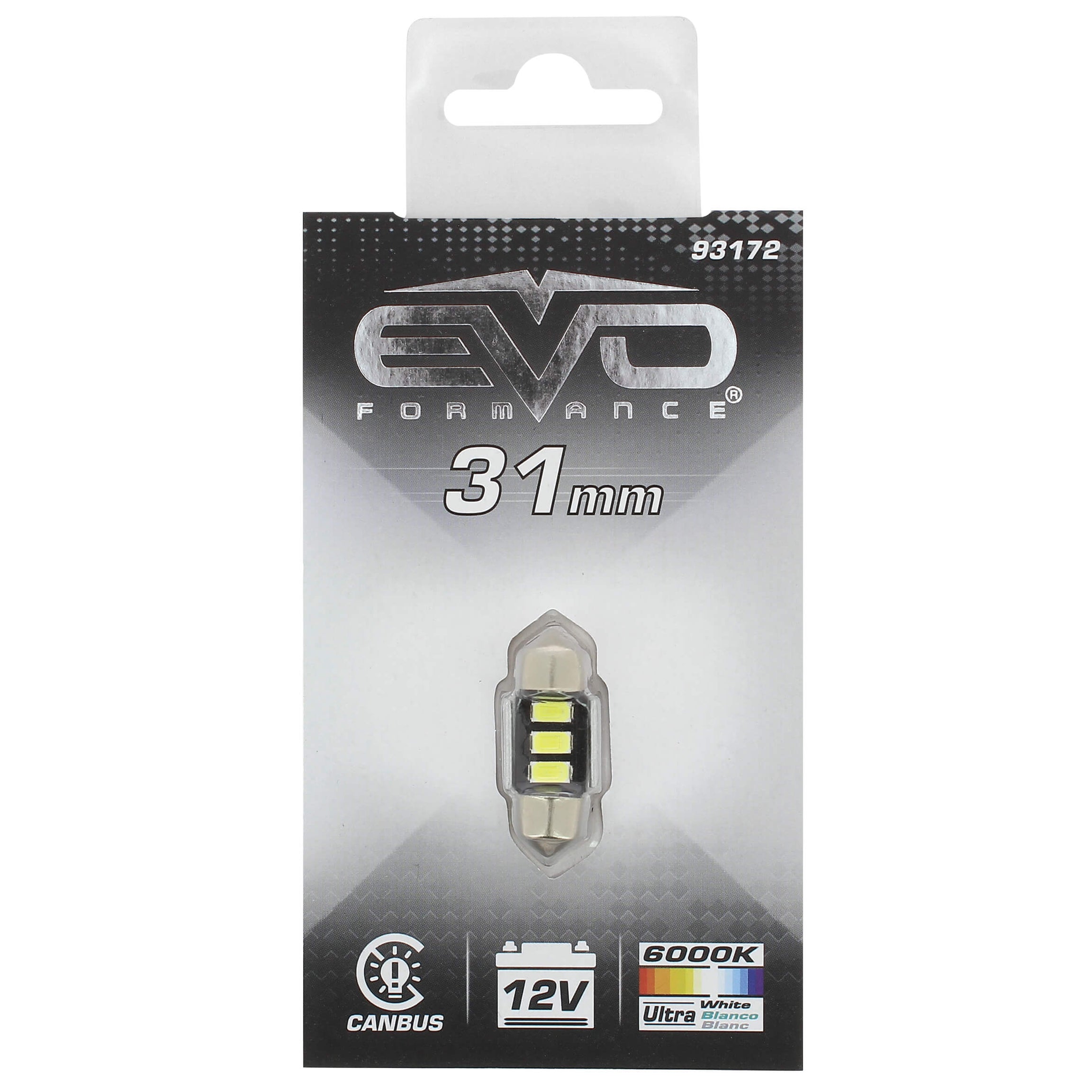 Lâmpada C5W EVO C/ 3 Leds Ultra Luminosa 31mm