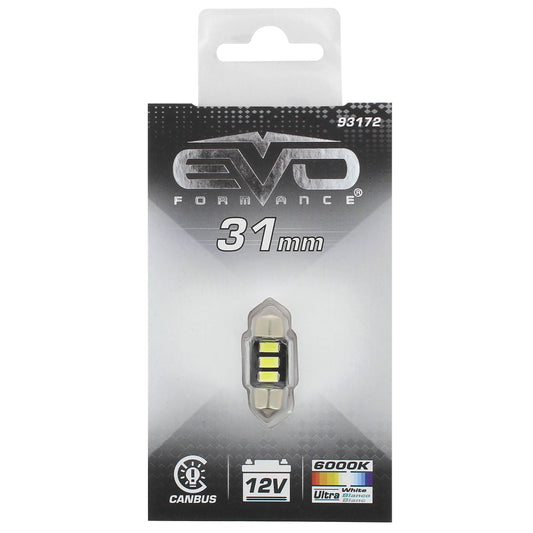 Lâmpada C5W EVO C/3 Leds Ultra Luminosa 12V SV8.5 31mm