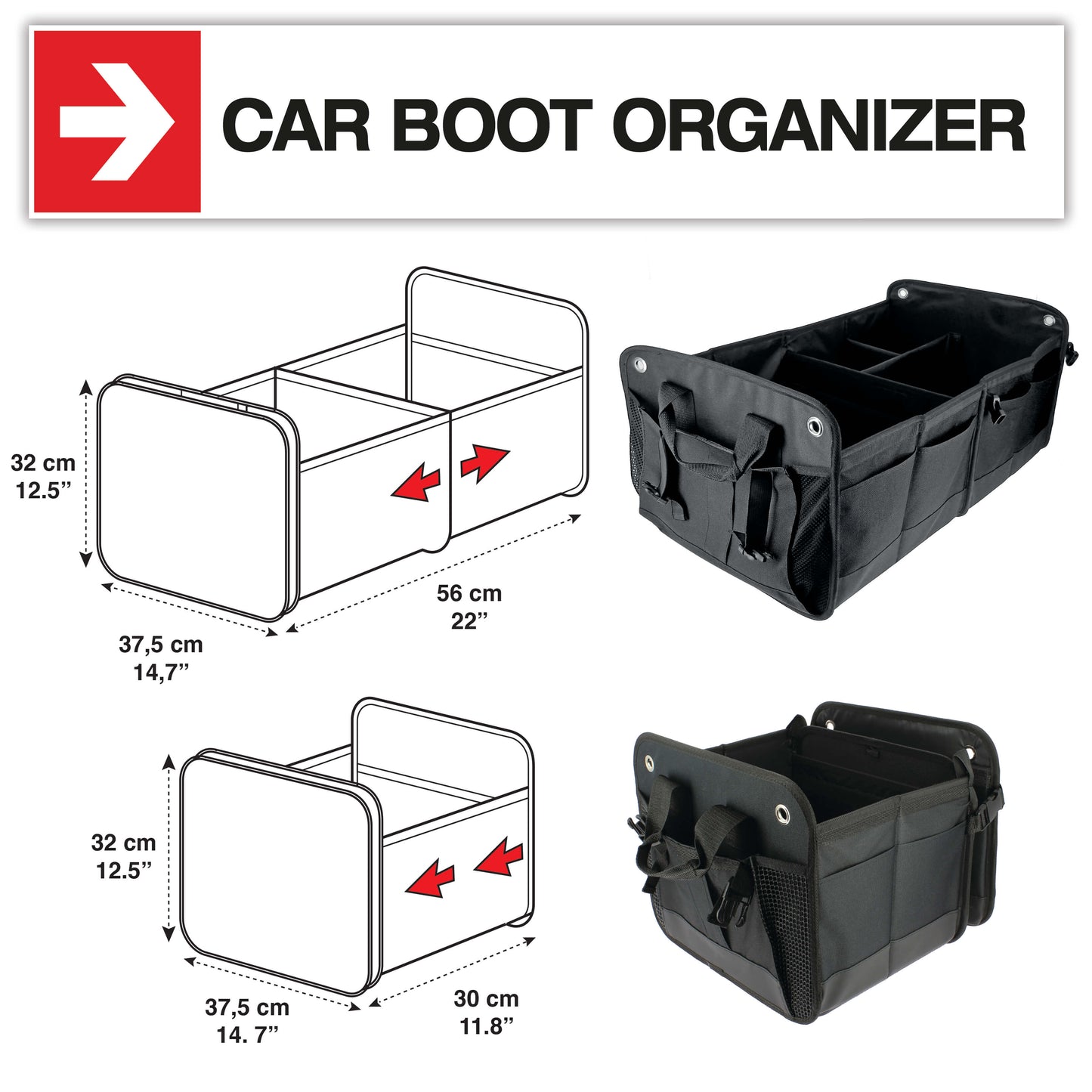 Organizer en Tecido para Porta Malas Automóvel CAR +