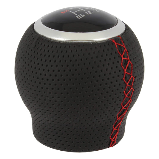 Manete Mudanças Auto (universal) RACE SPORT em Pele com costura em Linha Vermelha