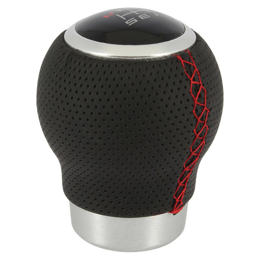 Manete Mudanças Auto (universal) RACE SPORT em Pele com costura em Linha Vermelha