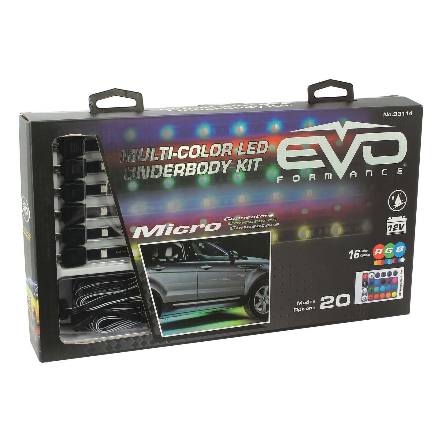 Kit Chassi EVO Tiras Led 6x30,5 Multicolor C/ Comando