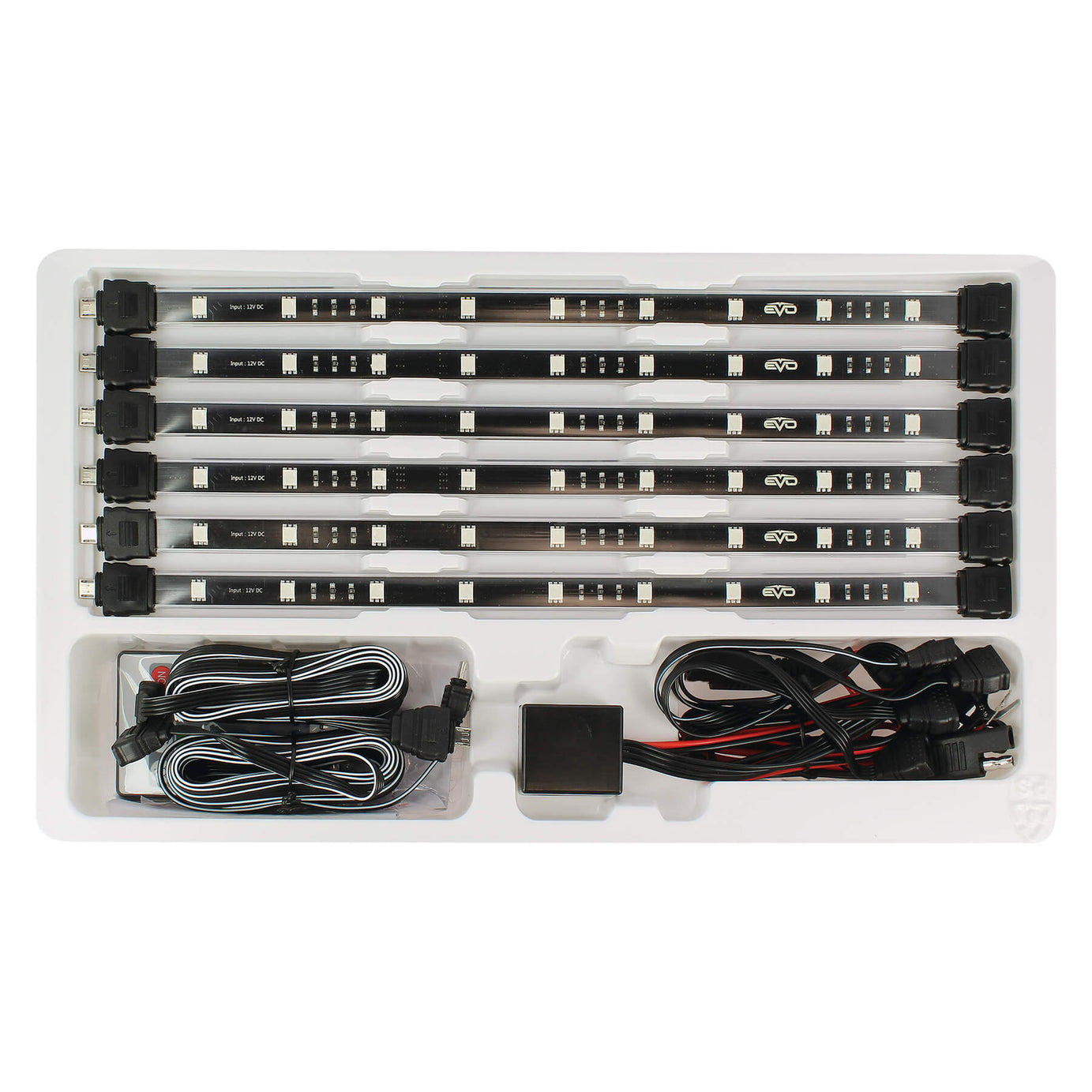 Kit Chassi Tiras Led 6x30,5 Multicolor C/ Comando