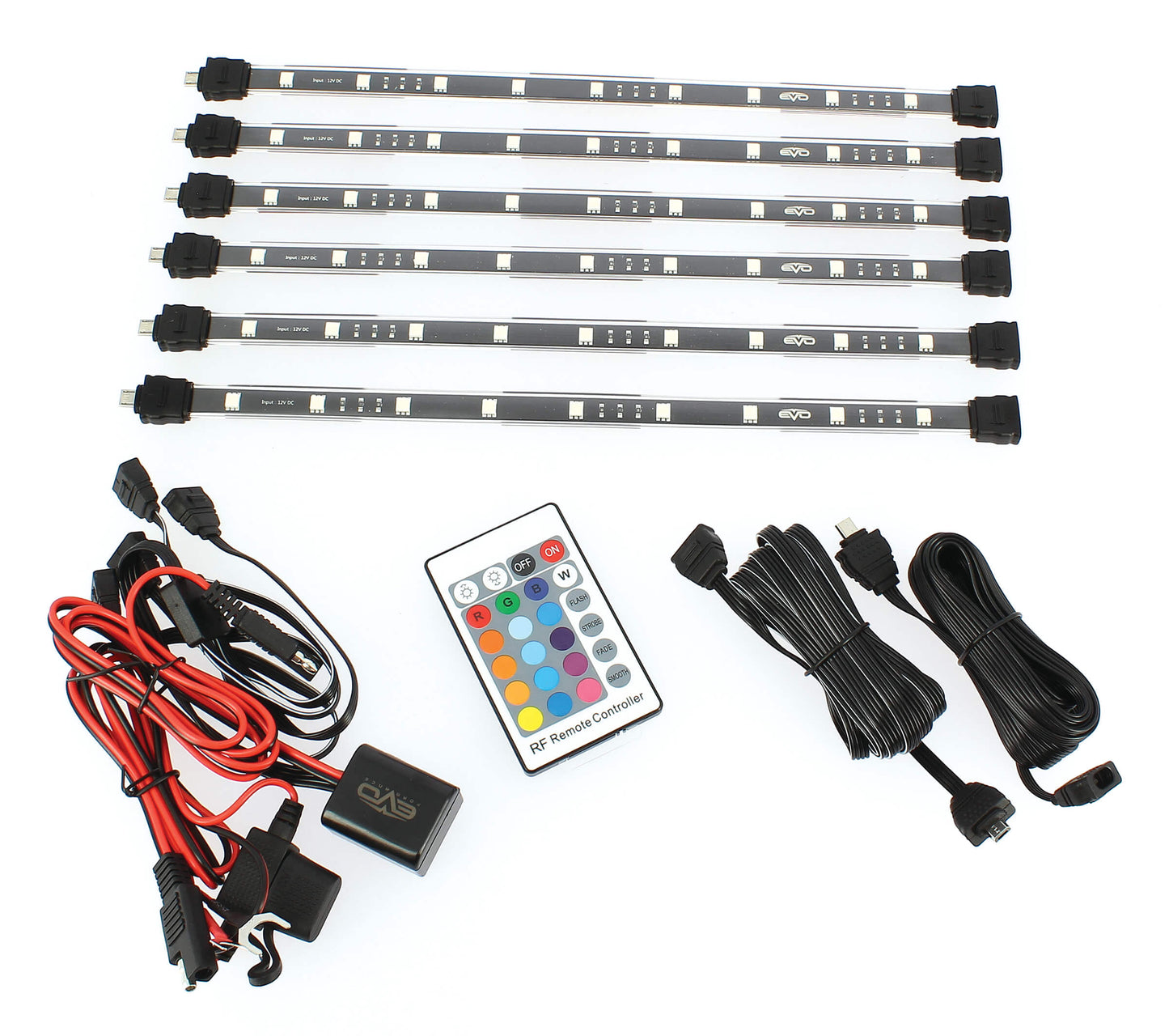 Kit Chassi EVO Tiras Led 6x30,5 Multicolor C/ Comando