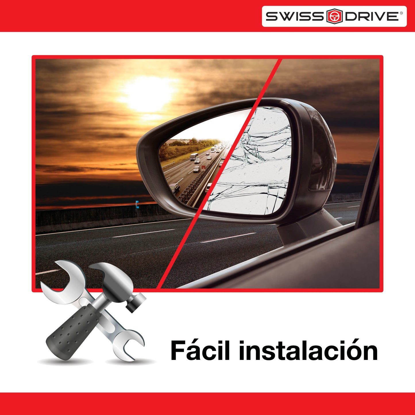 Autocolante para Reparação de Vidro Espelhado CAR +