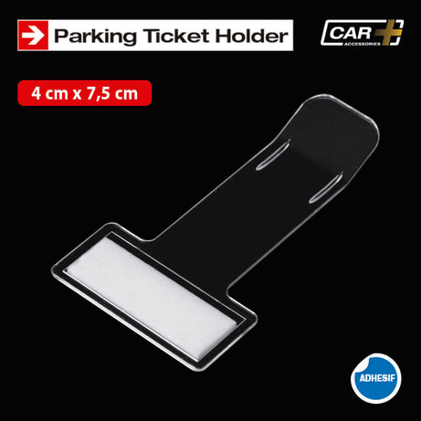 Porta-Bilhete Parking Transparente 5cm x 8,2cm - CAR+