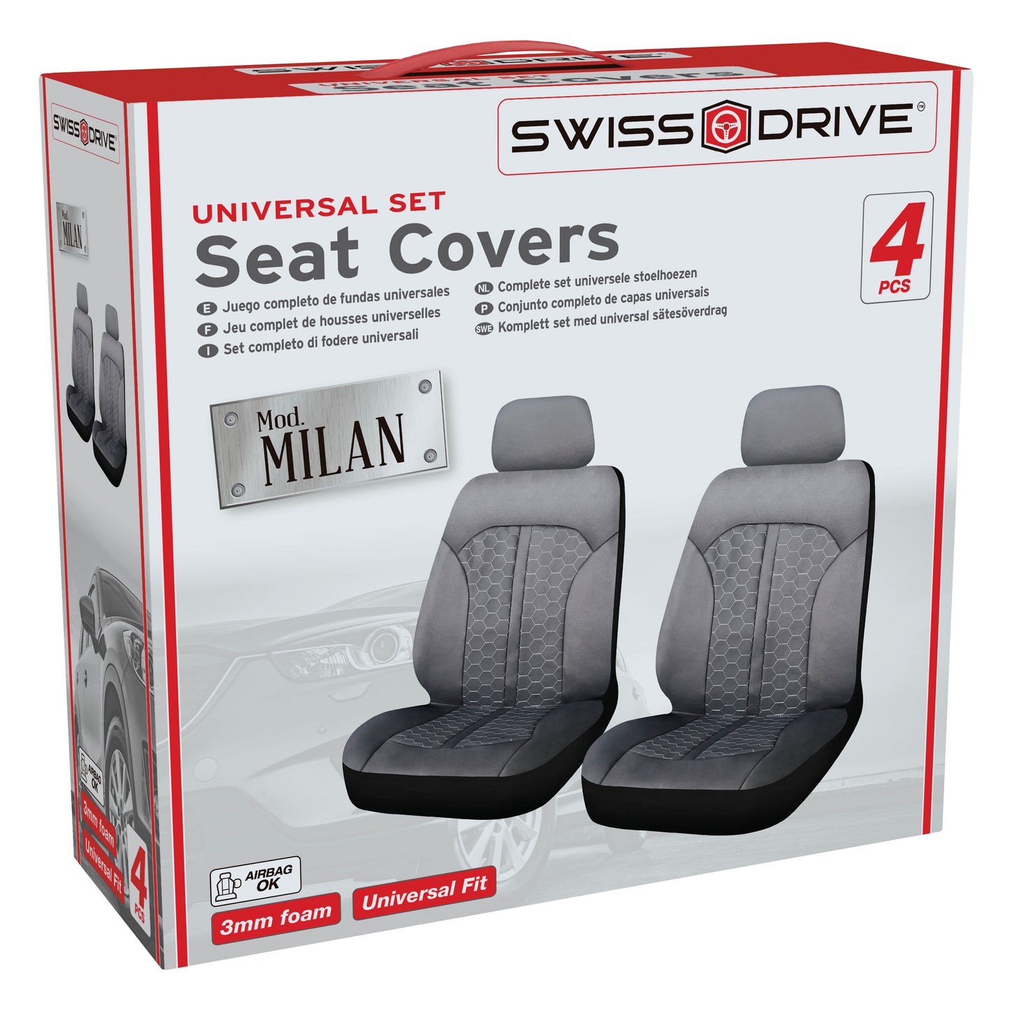 Capas de Assento AUTO " SWISS DRIVE" Napele 4 PCS