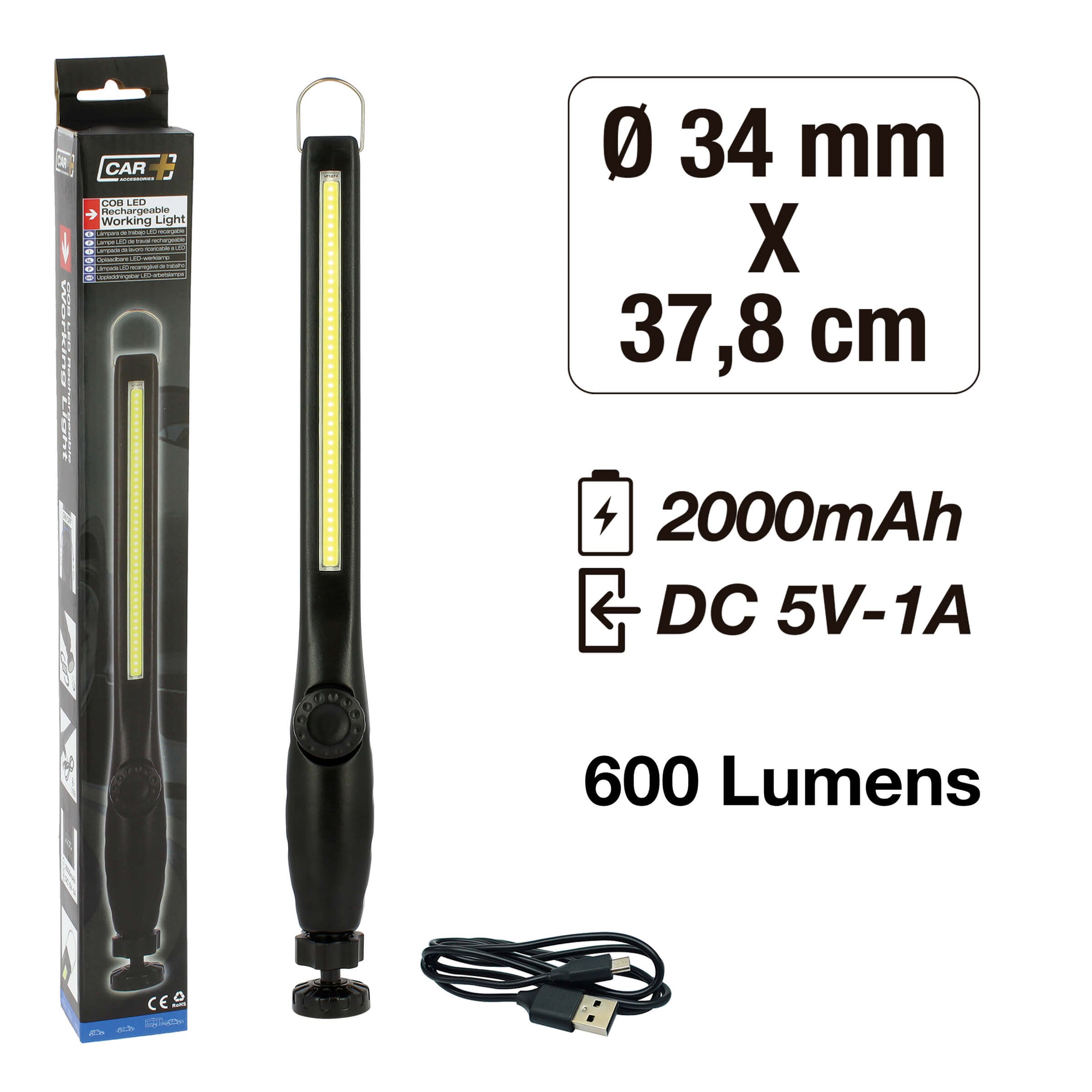 Lâmpada Led Recarregável de Trabalho