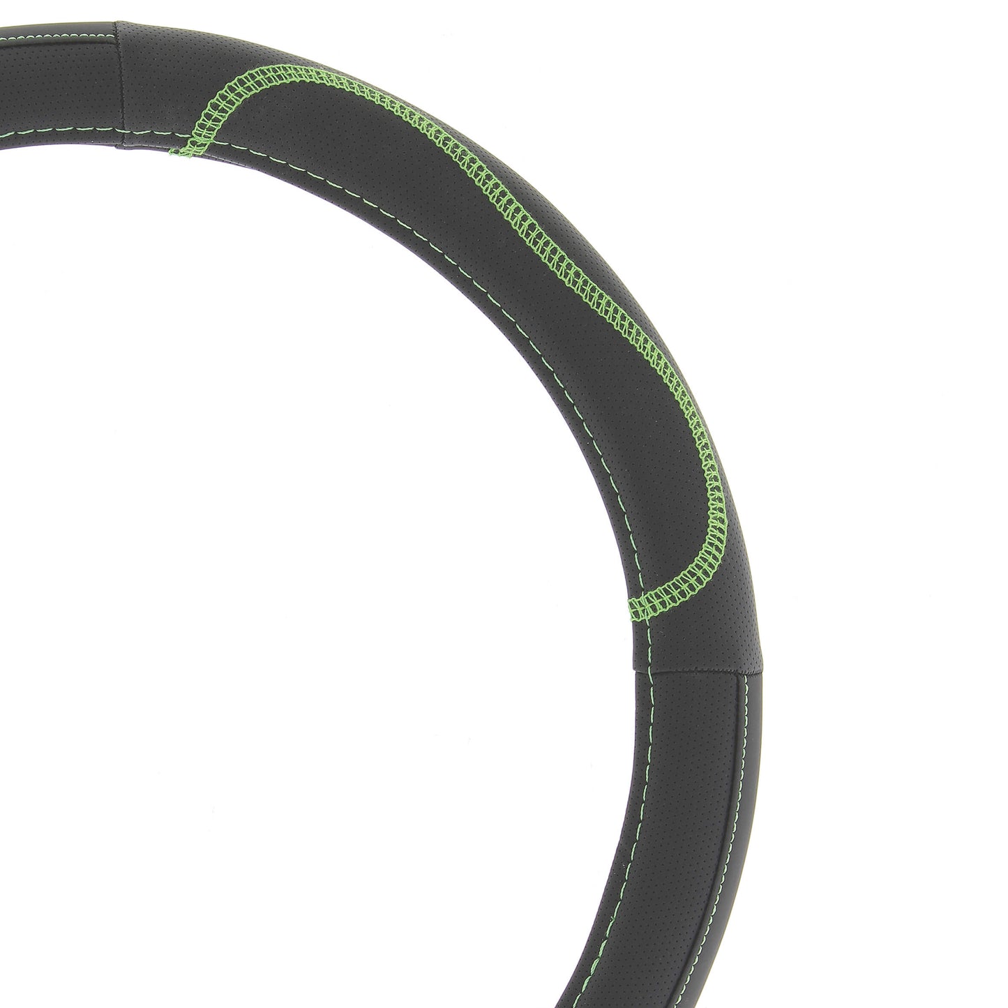 Capas de Volante AUTO " CAR+" Negra/ Verde Tamanho M 37-39 cm