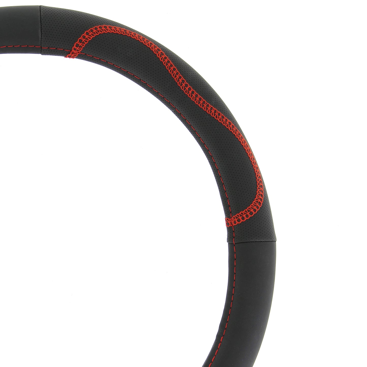 Capas de Volante AUTO " CAR+" Negra/ Vermelho Tamanho M 37-39 cm