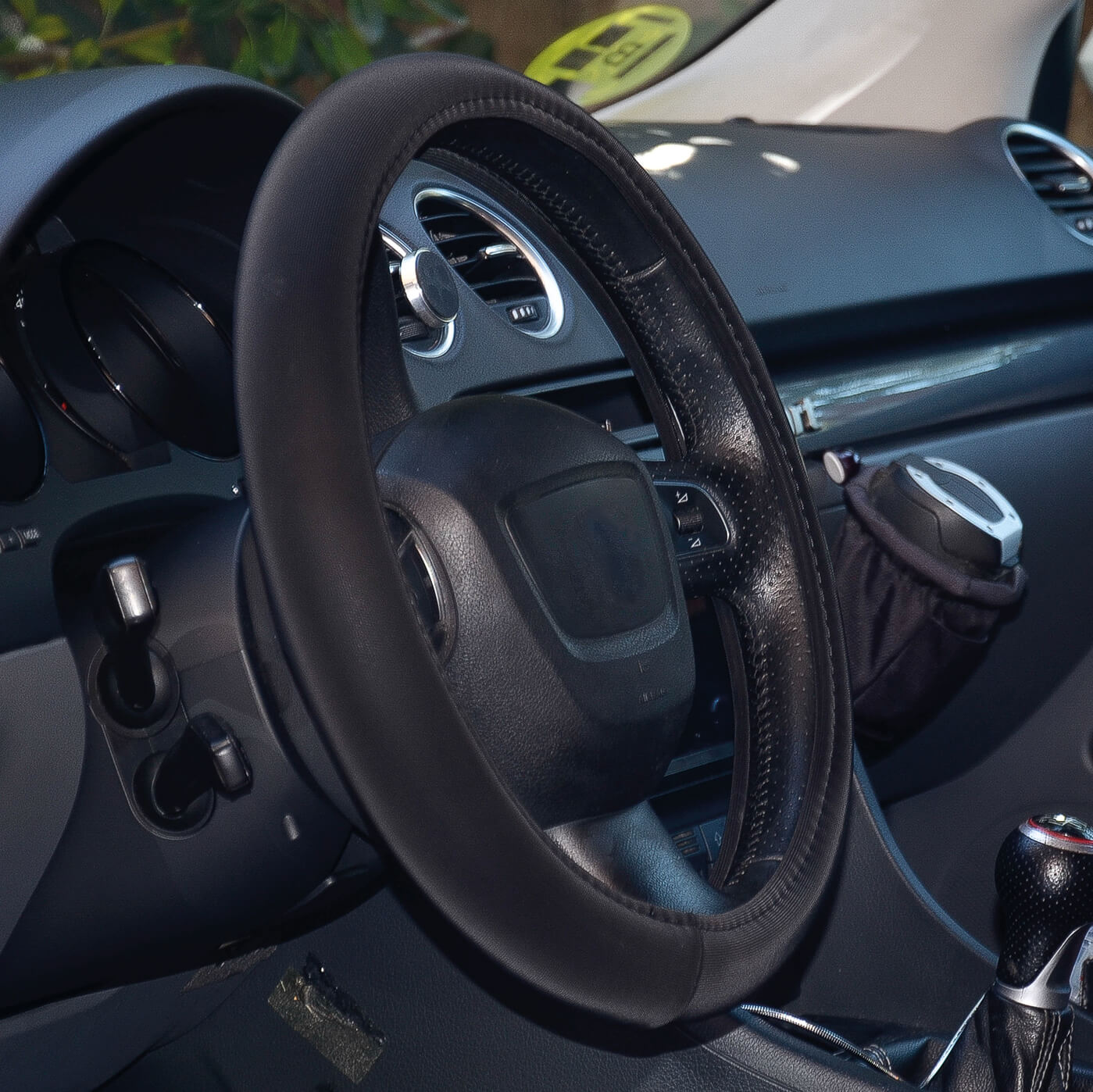 Capas de Volante AUTO " CAR+" SILK cor Preta Tamanho M 37-39 cm