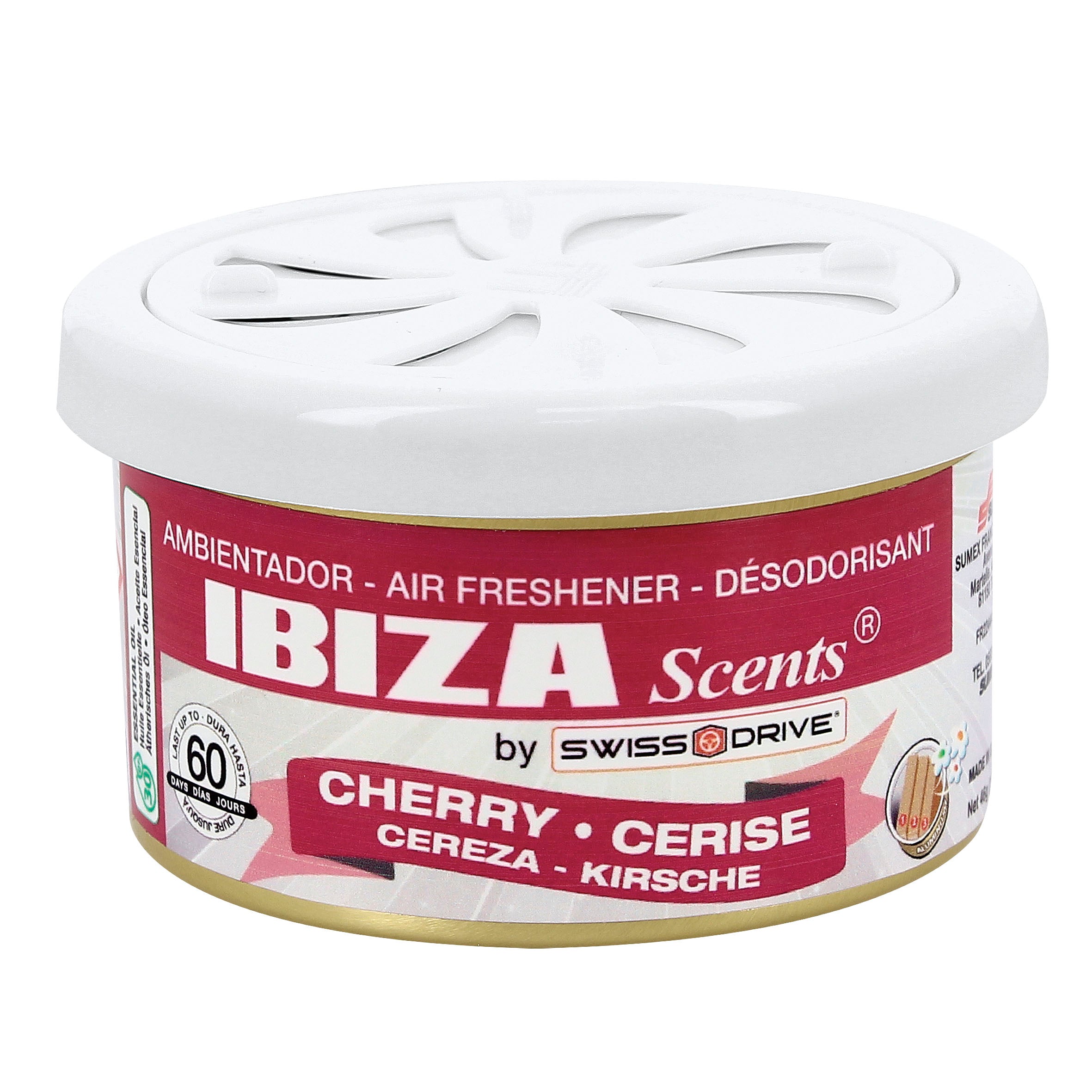 Ambientador " Ibiza Scents " em Lata Cereja 38 gr