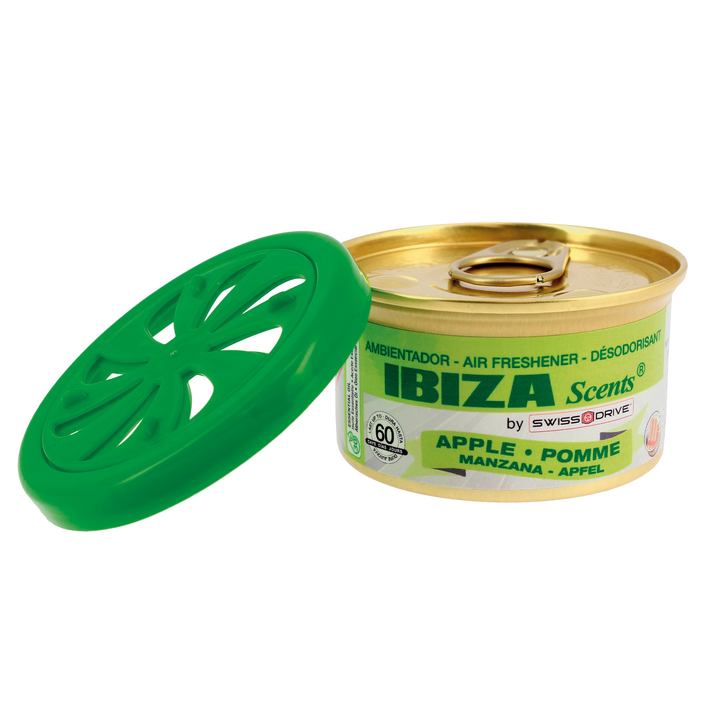 Ambientador " Ibiza Scents " em Lata Maça 38 gr