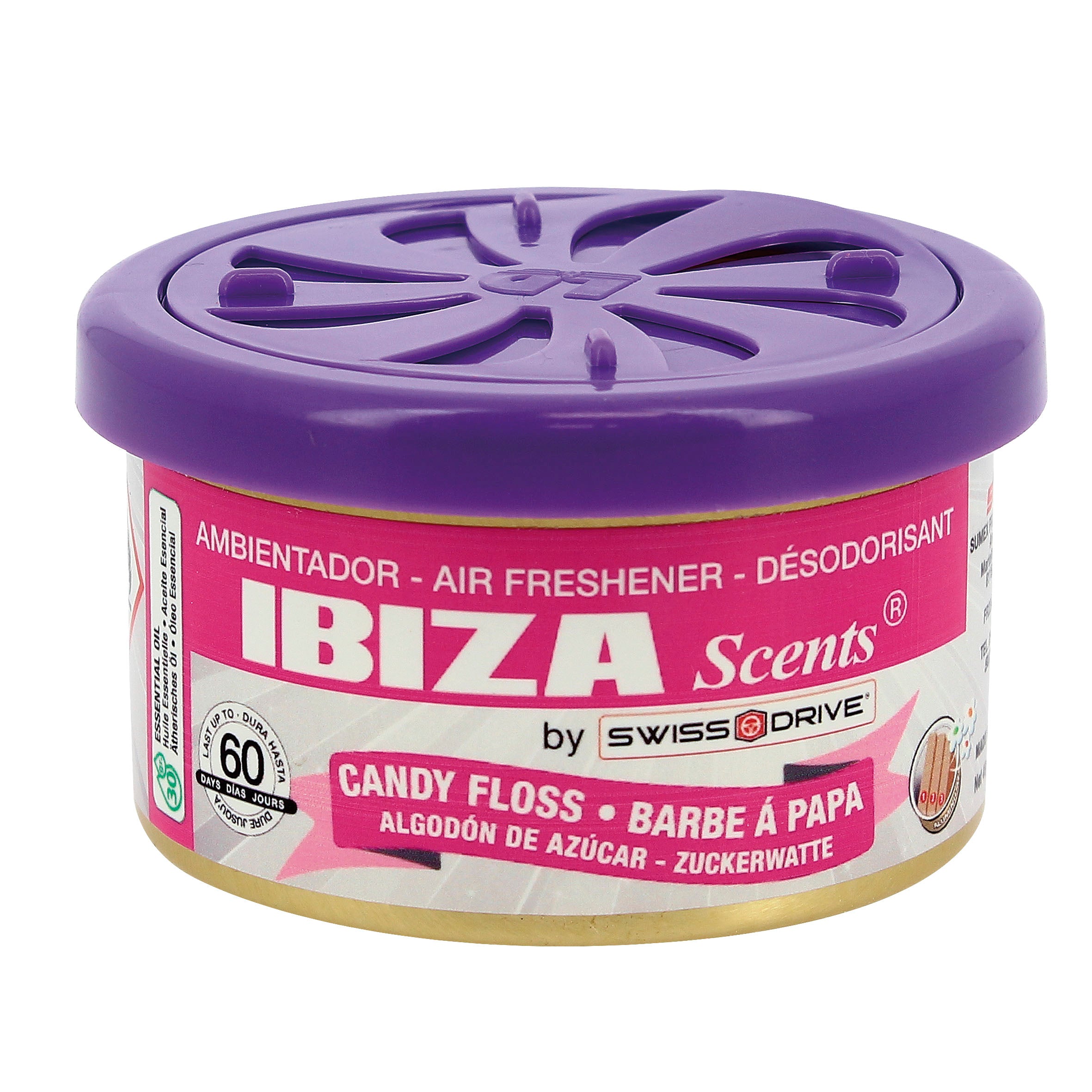 Ambientador " Ibiza Scents " em Lata Candy Floss 38 gr