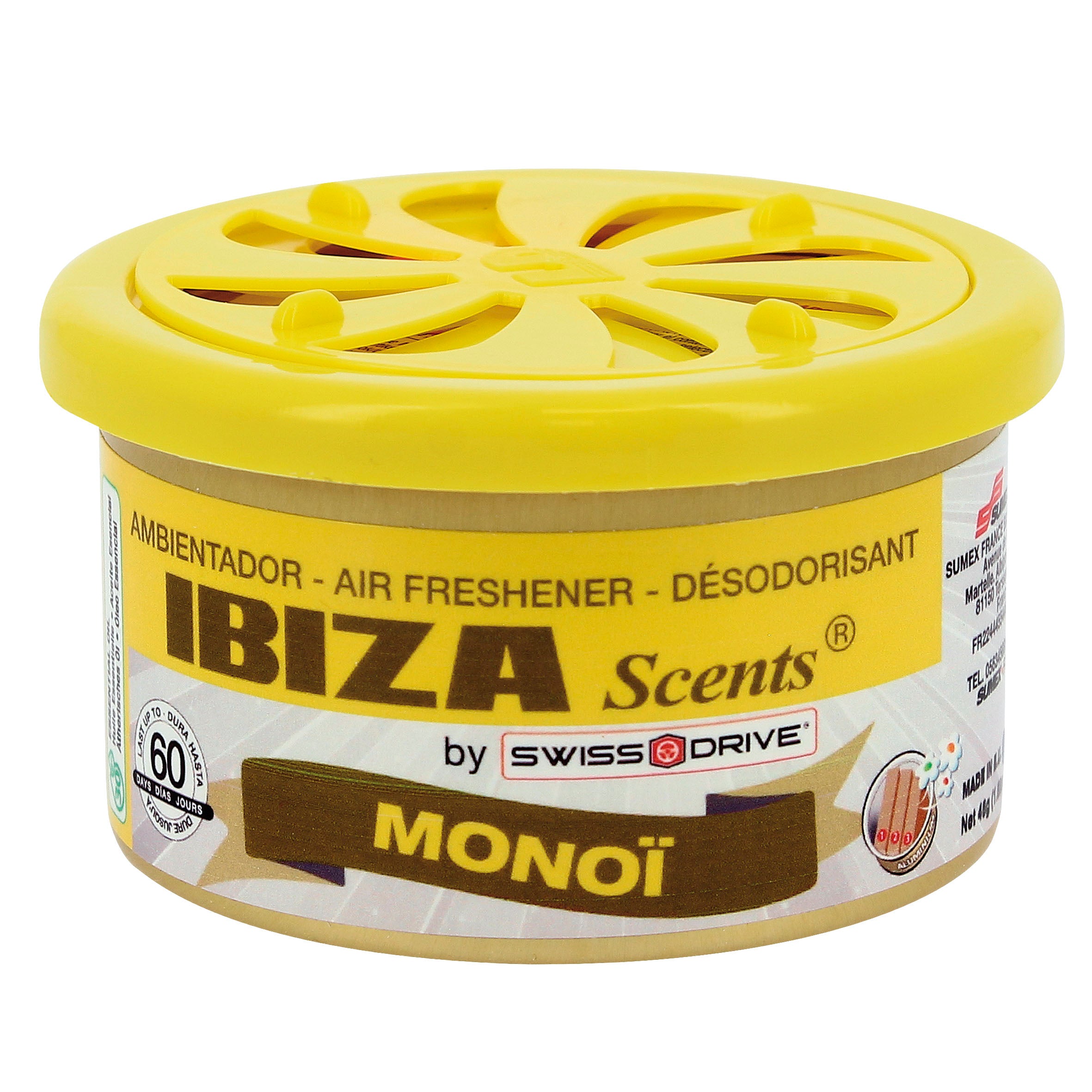 Ambientador " Ibiza Scents " em Lata Flor Tropical Mondi 38 gr