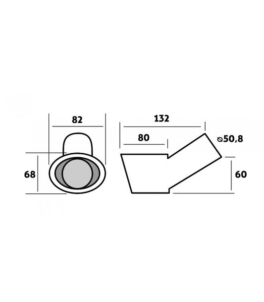 Ponteira de Escape Auto Especifica RN CLIO 2013 em Inox (diam.ent.48mm)