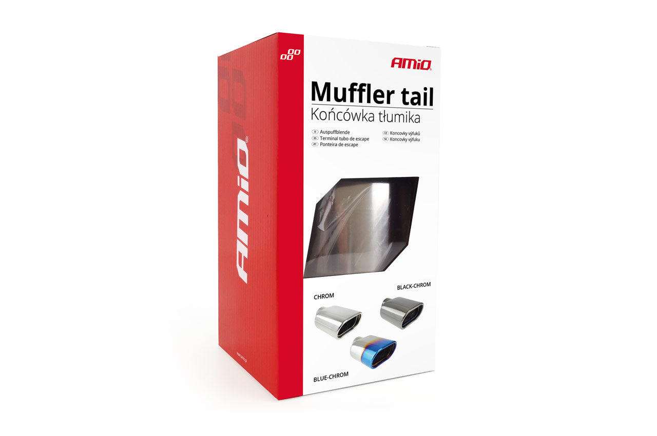 Ponteira de Escape Universal Auto AMIO  MT-021BLC