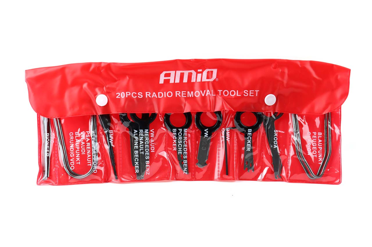 Kit Ferramentas AMIO 20 PCS CLIPS para Montagem Car Audio