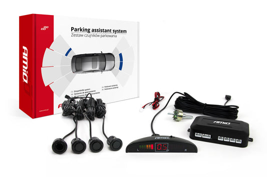 KIT AMIO 4 Sensores de Estacionamento Automóvel TR COM DISPLAY GOLD 18 mm