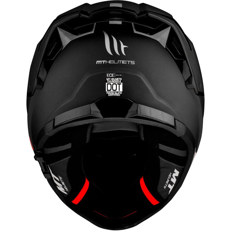 MT Capacetes Thunder 4 SV Capacete Sólido - Preto Fosco