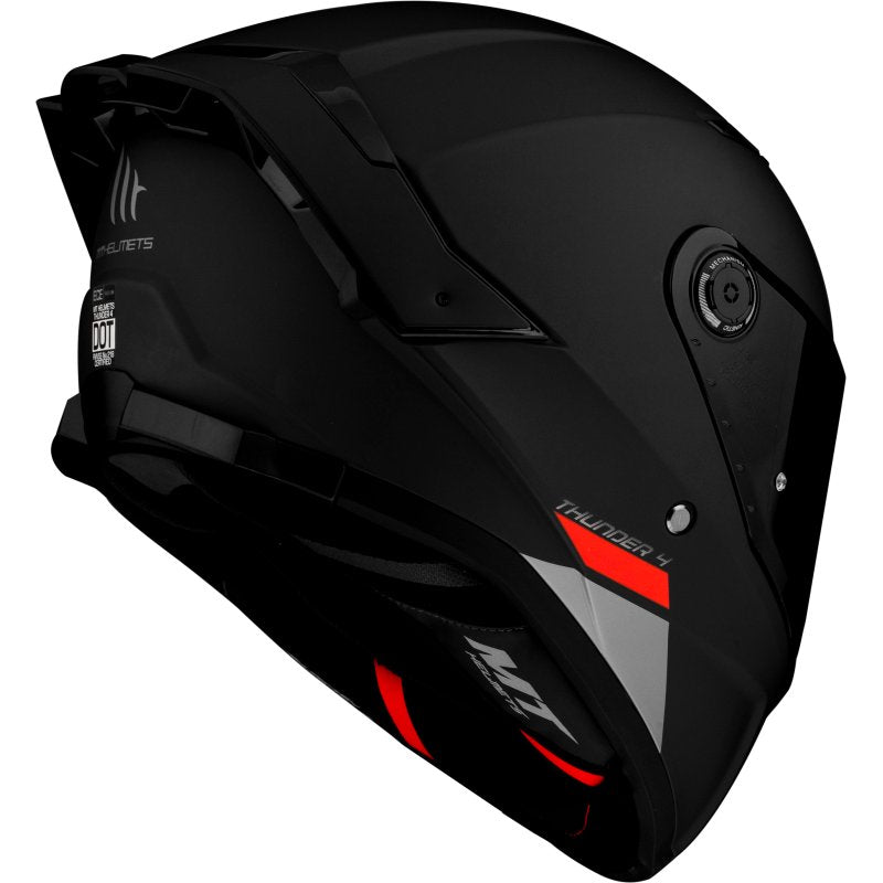 MT Capacetes Thunder 4 SV Capacete Sólido - Preto Fosco