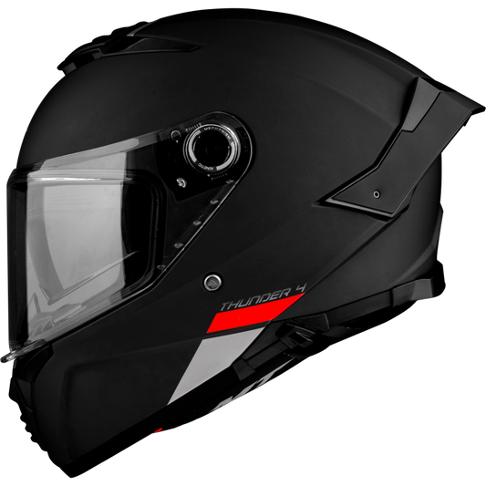 MT Capacetes Thunder 4 SV Capacete Sólido - Preto Fosco