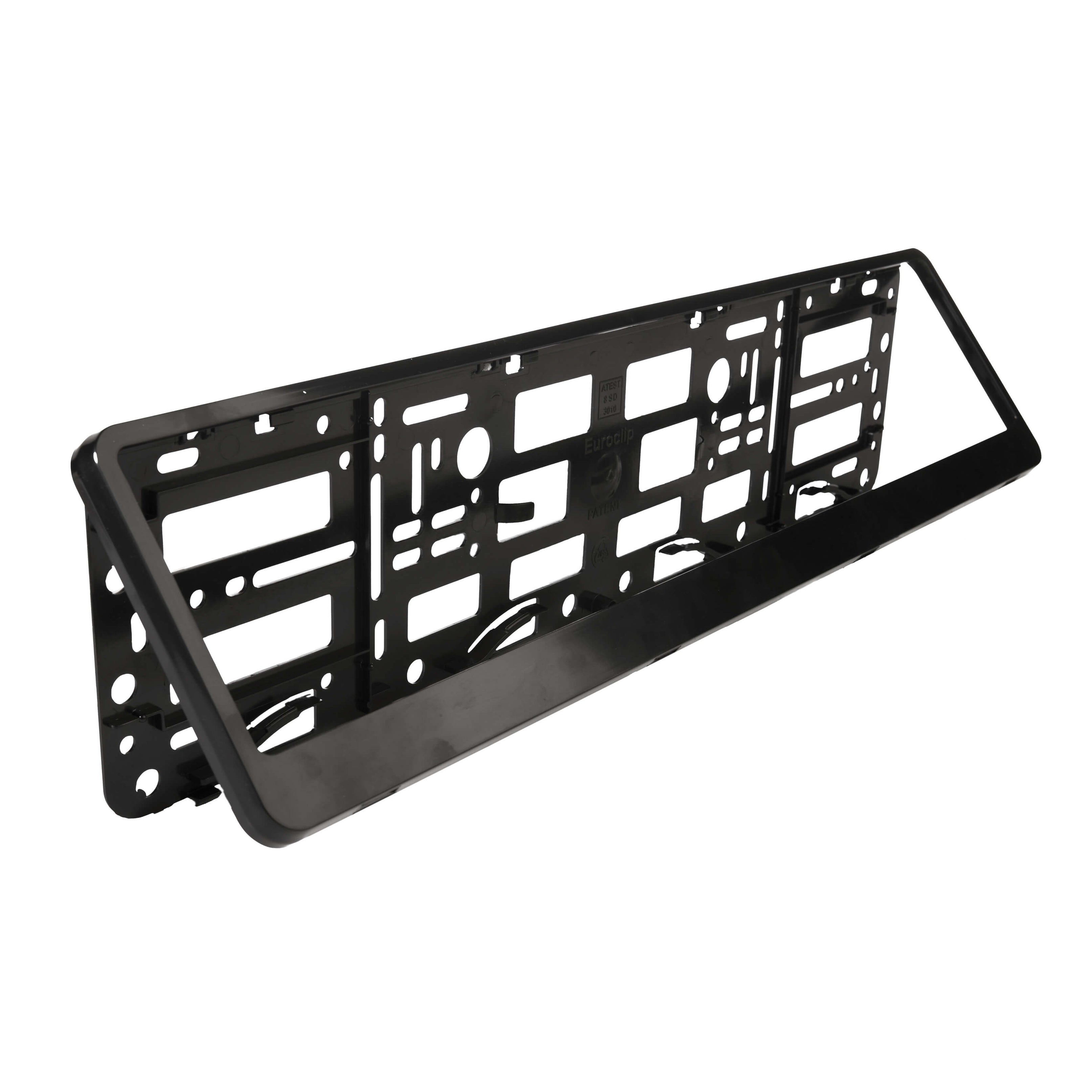Suporte de Matricula "EUROCLIP" ABS PRETO