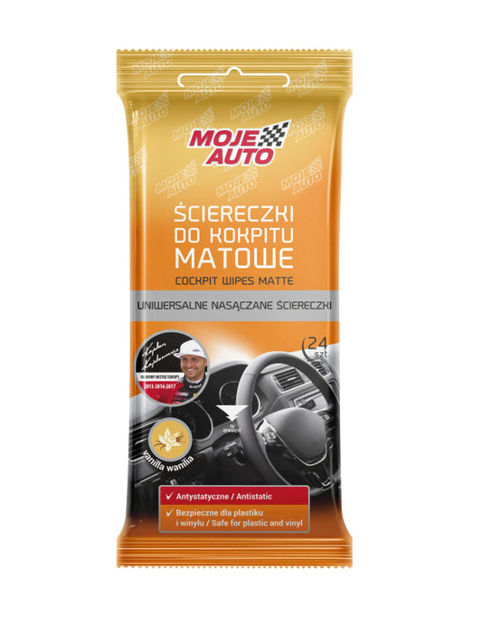 Toalhitas para Tablier MATE MOJE AUTO Fragrância a BAUNILHA 24 Unidades