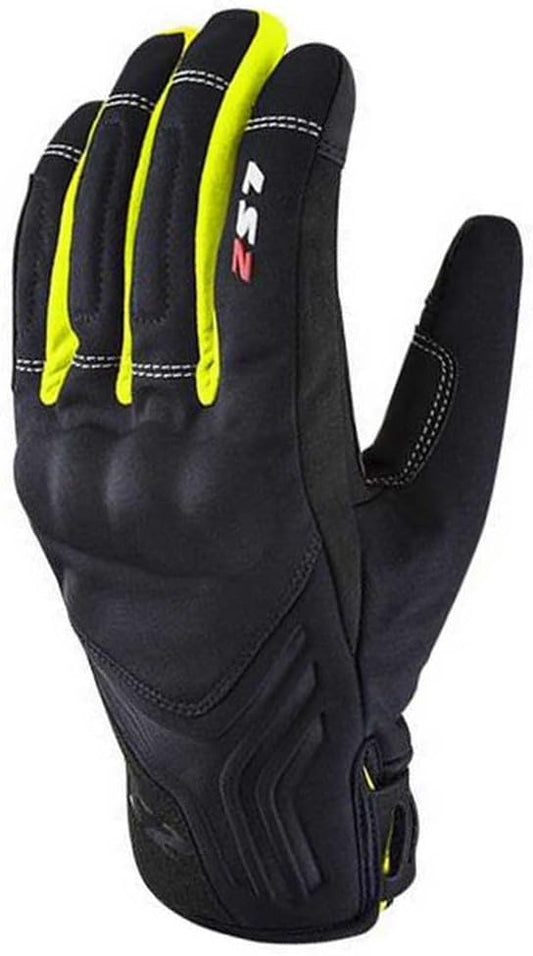 Luvas masculinas LS2 Jet 2 preto-flúor amarelo