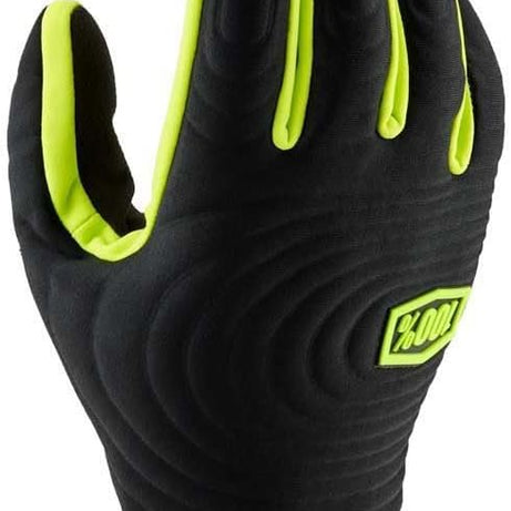 Luvas de inverno 100% Brisker Xtrem preto-amarelo flúor