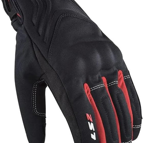 Luvas masculinas LS2 Jet 2 preto-vermelho