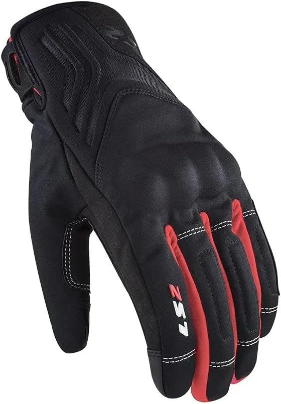 Luvas masculinas LS2 Jet 2 preto-vermelho