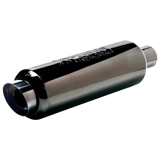 Panela de Escape RACE SPORT UNV. 485 x 60mm 100% Inox Prata Escura C/ Silenciador