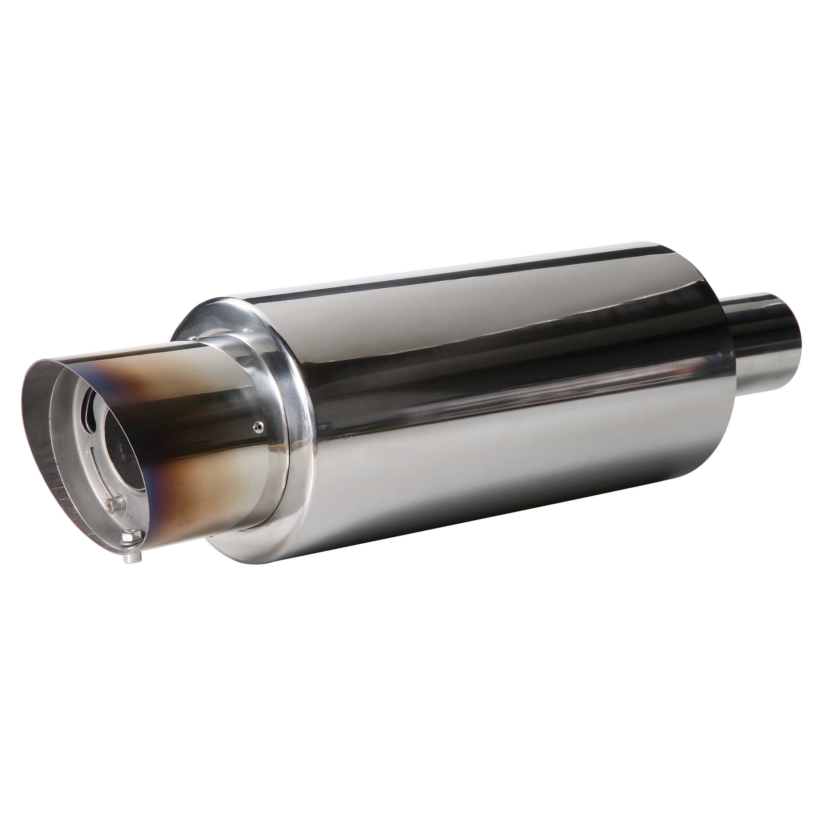 Panela de Escape RACE SPORT univ. 500x 58mm 100% inox c/ saída oval Fumada