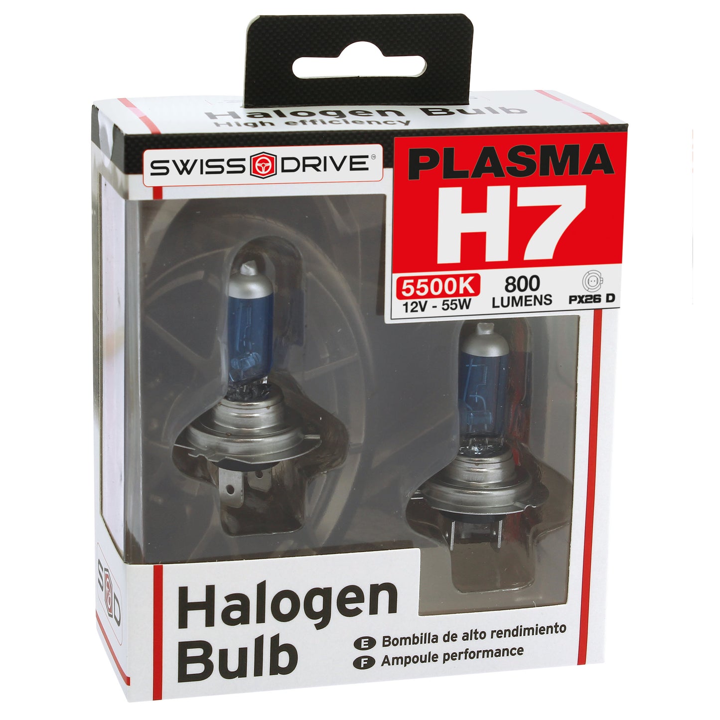 Lâmpadas Luz Xénon RACE SPORT ULTRAWHITE H7 12V 55W 4100K Base PX26D 2 Peças