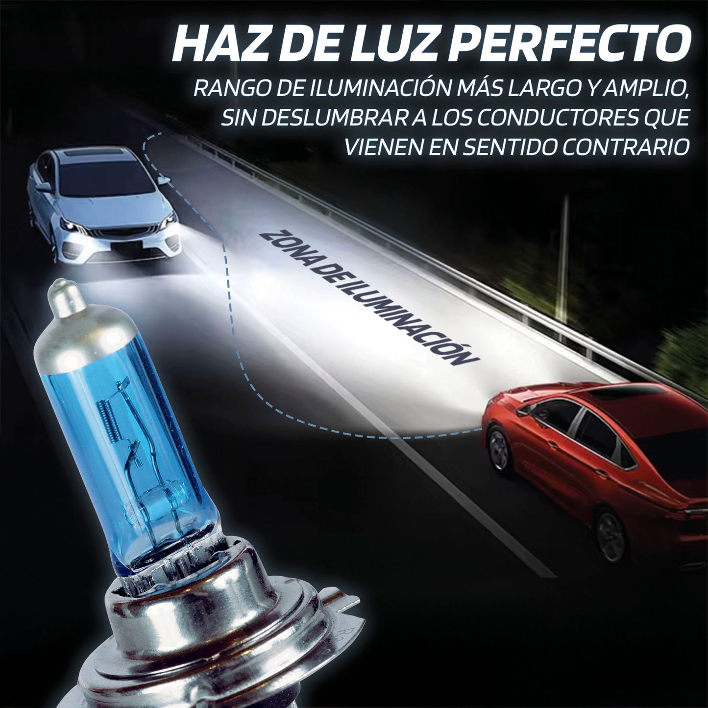 Lâmpadas Luz Xénon RACE SPORT ULTRAWHITE H7 12V 55W 4100K Base PX26D 2 Peças