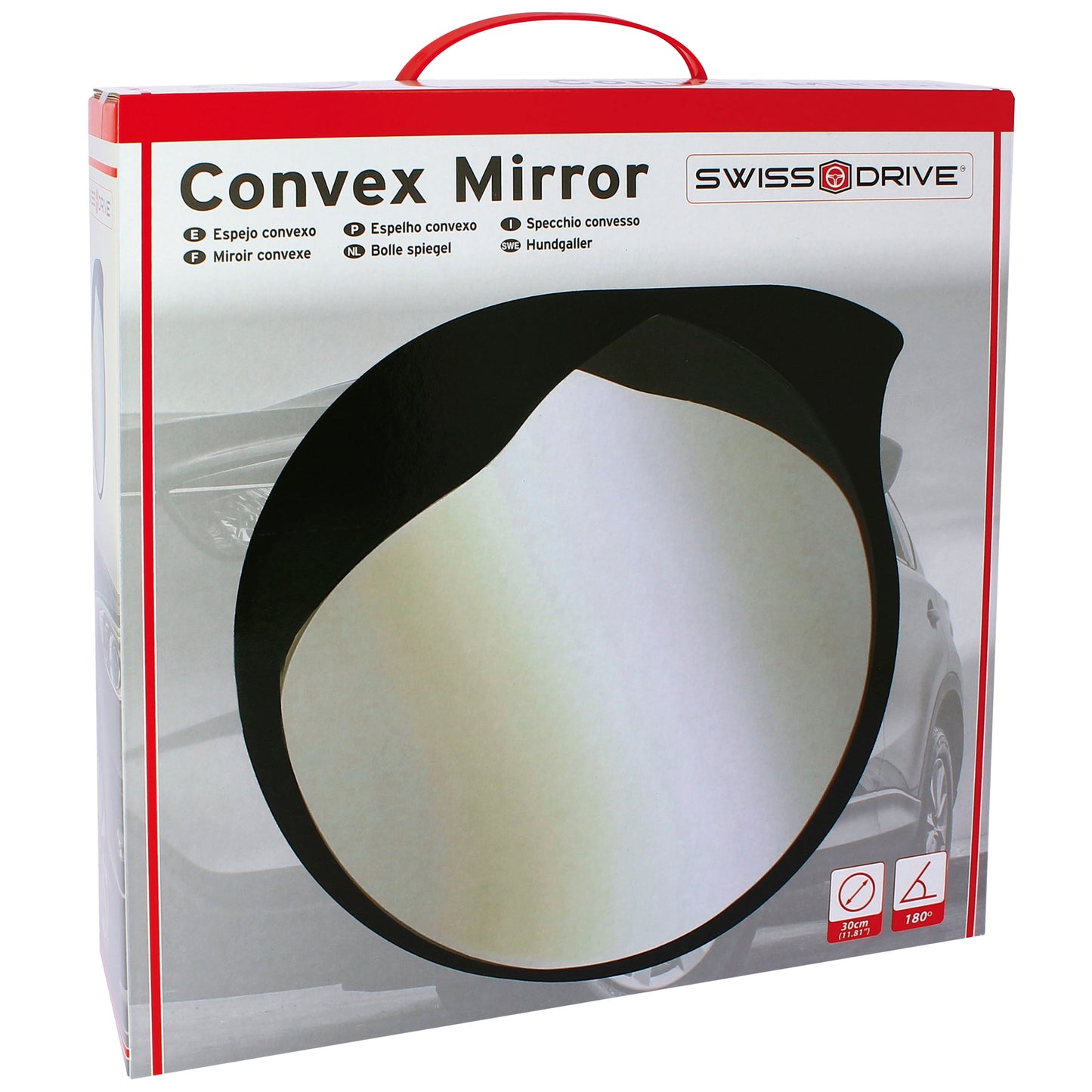Espelho Sinalizador de Transito Convexo 30cm SWISS DRIVE