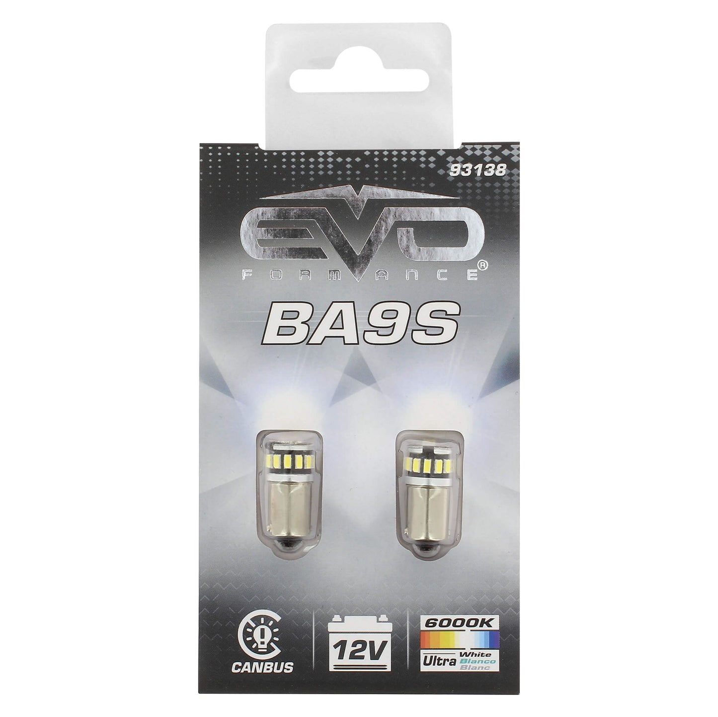 Lâmpada LED EVO C/ 5 Leds BA9S 12V 2.5W Branco 2PCS
