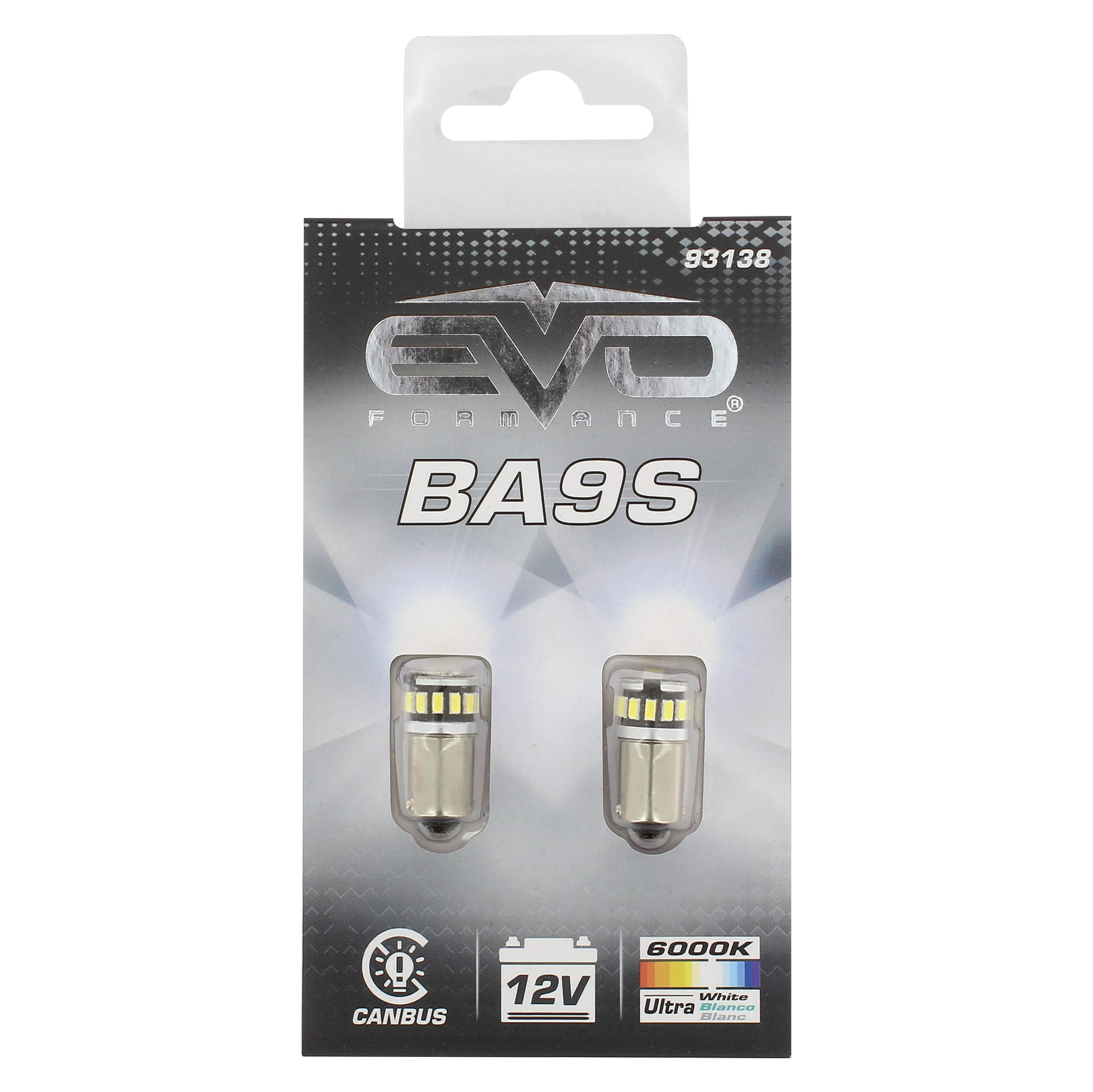 Lâmpada LED EVO C/ 5 Leds BA9S 12V 2.5W Branco 2PCS