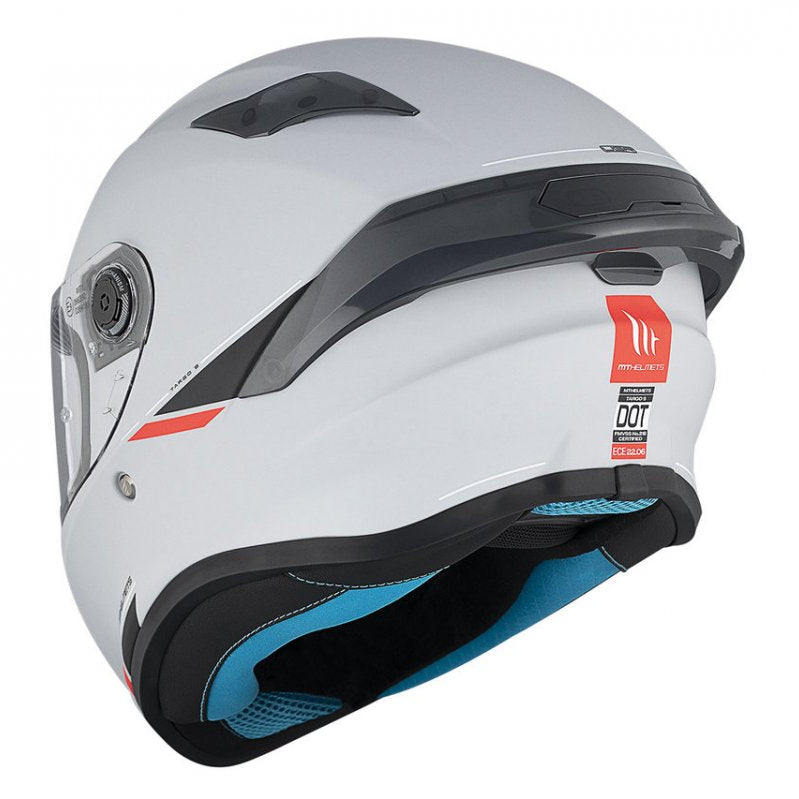 MT Helmets Capacete Integral Targo S Solid A12 Cinza Brilhante