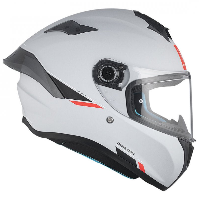 MT Helmets Capacete Integral Targo S Solid A12 Cinza Brilhante