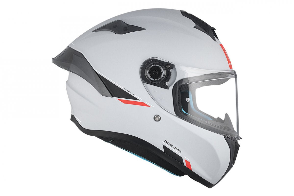 MT Helmets Capacete Integral Targo S Solid A12 Cinza Brilhante