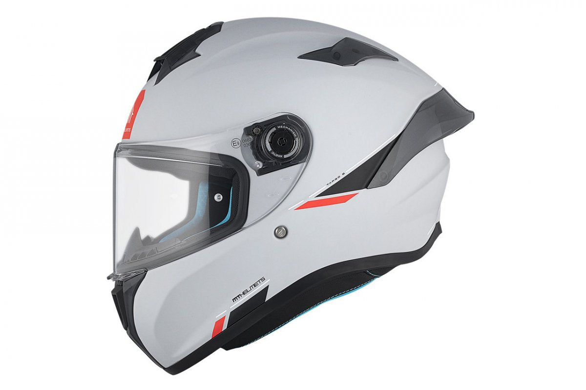 MT Helmets Capacete Integral Targo S Solid A12 Cinza Brilhante