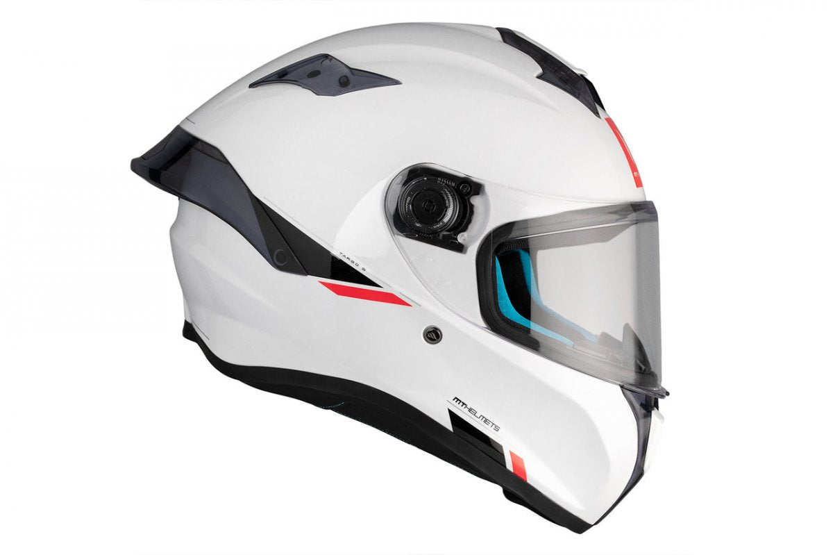 Capacete integral MT Helmets Targo S Solid A0 Branco Pérola Brilhante